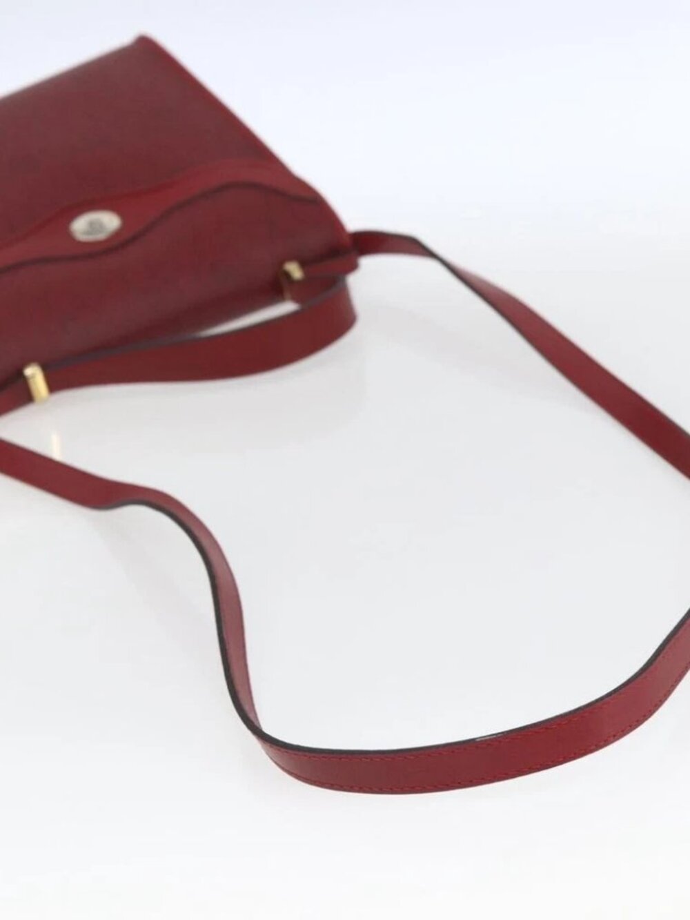 Christian Dior Honeycomb Canvas Hand Bag PVC Leather 2way Red Gold - Picture 8 of 15